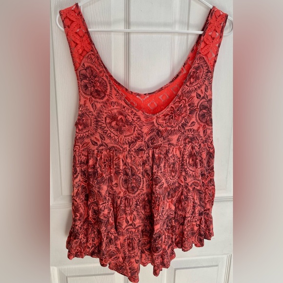 Free People Dorothy Print Babydoll Top, Size XS (oversized) - Picture 4 of 5